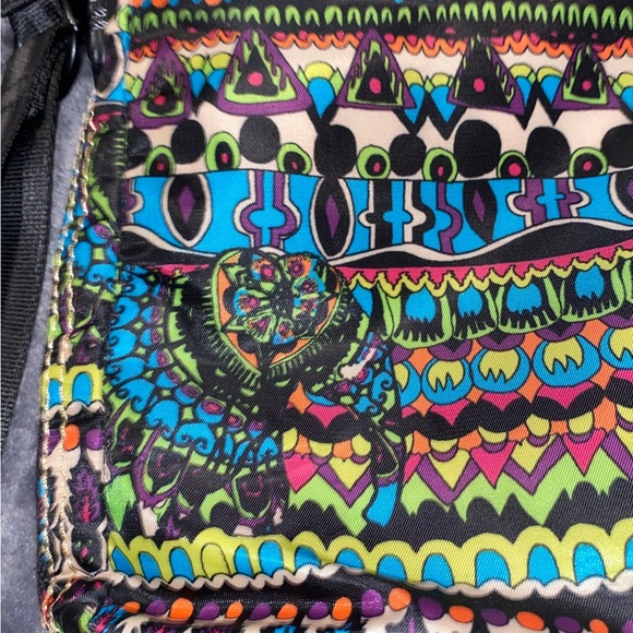 Sakroots Artist Circle Multicolor Utility Small Crossbody Purse Neon One World - Picture 5 of 12